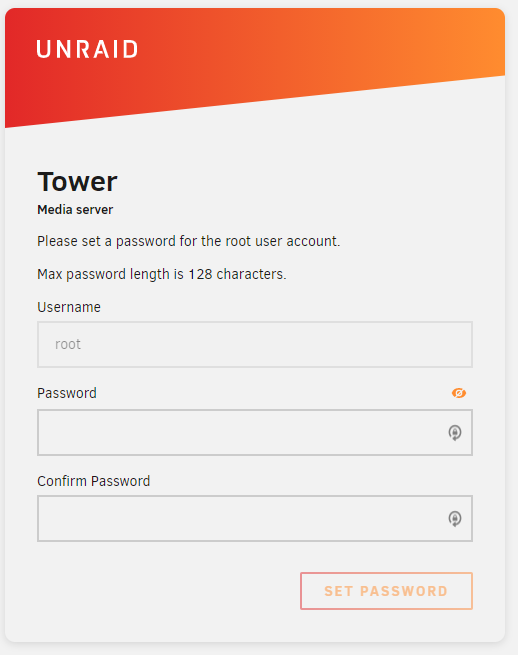 Set root password